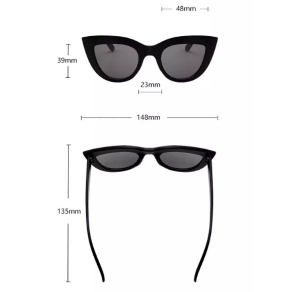 🆕 Matte Frame Cat Eye Sunglasses - Picture 2 of 3